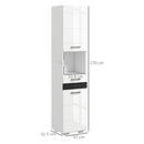 Mobile a Colonna per Bagno 37x32,5x170 cm in MDF Bianco