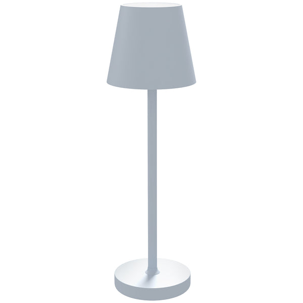 sconto Lampada da Tavolo Portatile Ø11,2x36,5 cm in Acrilico e Metallo Grigio