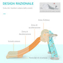 Scivolo per Bambini Pieghevole con Canestro Basket 140x87x75 cm Blu e Grigio  