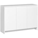 Credenza 12 Ripiani Interni 120x35x85 cm in Truciolato Bianco