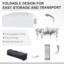 Gazebo Pieghevole 6x3m Funi e Picchetti Bianco