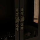 Camino a Bioetanolo da Pavimento 55x31x55 cm Bruciatore da 0,9L in Acciaio Inox Nero 