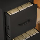 Cassettiera da Ufficio Schedario  Portadocumenti a 3 Cassetti 36,5x46,2x99 cm in Acciaio Nero