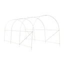 Serra a Tunnel da Giardino con Tetto Arrotondato 4,5x2x2m in PE e Metallo Verde