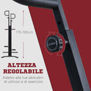 Vertical Climber Altezza Regolabile 100x60x175-195 cm con Monitor LCD in Acciaio e ABS Nero