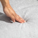 Poltrona Relax Reclinabile 150° con Poggiapiedi 68x90x106 cm in Tessuto Effetto Lino Grigio Chiaro 