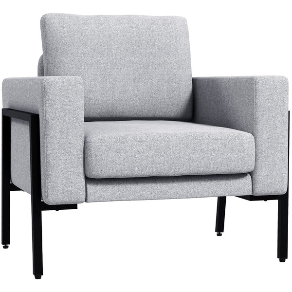 Poltrona Imbottita 82x70x83,5 cm in Poliestere Grigio Chiaro online