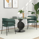 Set 2 Sedie Stile Moderno 57x53x73 cm in Velluto e Acciaio Verde  