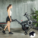 Cyclette Magnetica con Volano 10 kg Sedile e Manubrio Regolabili Monitor LCD e Porta Tablet Nero    