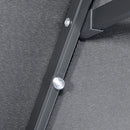 Ombrellone Doppio da Giardino 295x150x219 cm in Acciaio e Poliestere Grigio