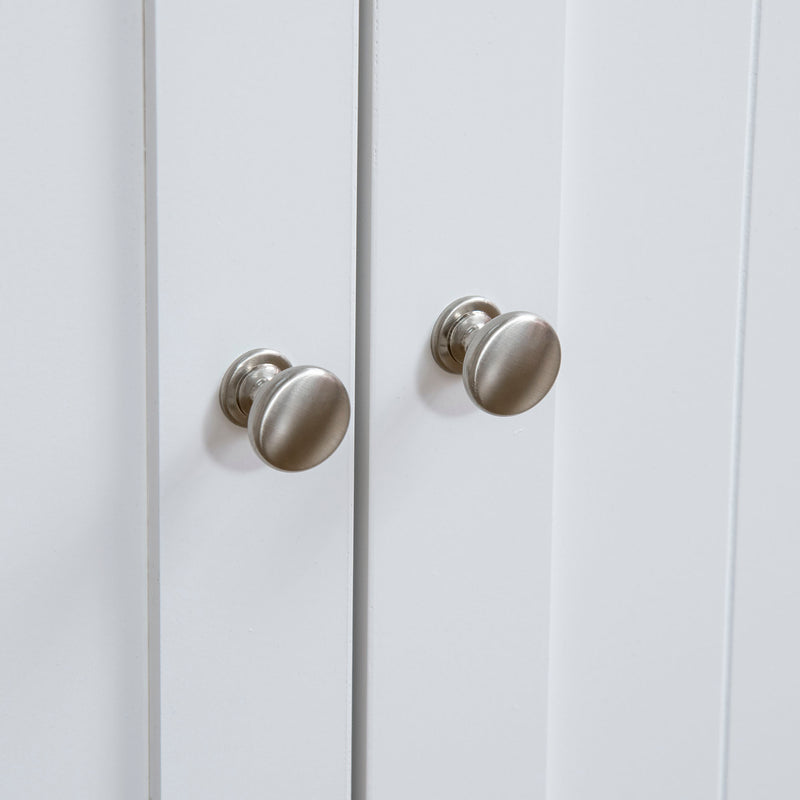 Mobile Lettiera per Gatti a 2 Ante con Divisorio Interno Regolabile 86x48x52 cm Bianco  