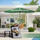 Telo di Ricambio per Ombrellone Rettangolare 3x2 m a 6 Stecche Poliestere Anti UV 50+ Verde   