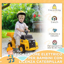 Escavatore Elettrico per Bambini 6V Giallo e Nero