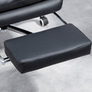 Sedia Poltrona Operativa da Ufficio Reclinabile 135° con Poggiapiedi Estraibile in Finta Pelle Nero 