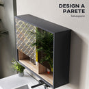 Pensile da Bagno con Armadietto 3 Ante Ammortizzate 80x20x60 cm Grigio   