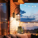 Lampada da Esterno con Pannello Solare 16,5x25,5x41 cm Impermeabile IP44 e Accensione Automatica Nero