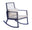 Sedia a Dondolo da Giardino 65x91x89 cm con Cuscino in Alluminio Antracite