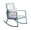 Sedia a Dondolo da Giardino 65x91x89 cm con Cuscino in Alluminio Verde
