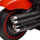 Moto Elettrica per Bambini 18-36 Mesi con Rotelle e Fanale 76x42x57 cm Rosso e Nero-9