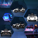 Macchina Elettrica per Bambini 12V con Licenza Lamborghini V12 Vision Gran Turismo Bianco