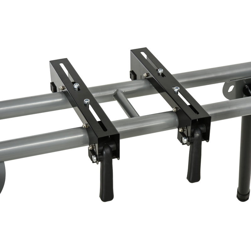 Cavalletto per Sega Troncatrice Universale Estensibile e Pieghevole Capacità 150 kg Nero e Argento  
