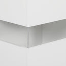 Credenza Mobile Basso Multiuso con LED Regolabile con Telecomando 120x34x70 cm Bianco  