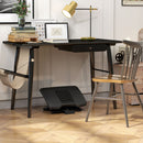 Poggiapiedi per Ufficio Ergonomico con Rulli Massaggianti Regolabile Nero 