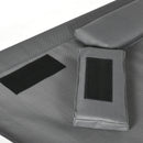 Lettino Prendisole 2 Posti da Giardino 210x140x177 cm con Tetto Parasole in Acciaio Grigio