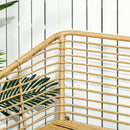 Set da Giardino 4 Pezzi con 2 Sedie Divano e Tavolino in Rattan PE e Acciaio Marrone Nero e Grigio   