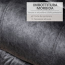 Poltrona Relax Reclinazione Manuale con Poggiapiedi Estraibile in Microfibra Nero  