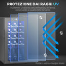 Cantinetta Vino Refrigerata per 15 Bottiglie Capacità 44L con Controllo Temperatura Nero    