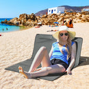 Set 2 Lettini Spiaggia Pieghevoli con Schienale Regolabile a 5 Livelli 53x124x35-45 cm in Tessuto Oxford Grigio