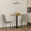 Set 2 Sedie da Pranzo Stile Boho Chic con Schienale Basso 48x55x85 cm Rivestimento in Rattan PE Giallo