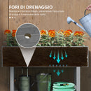 Fioriera Rialzata 100x30x70,5 cm con Ripiano Inferiore e 2 Fori di Drenaggio in Legno di Abete Grigio  