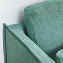 Divano 3 Posti 184x77x81 cm in Tessuto Verde