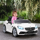 Macchina Elettrica per Bambini Licenza Mercedes SLC 300 con Telecomando Bianco  