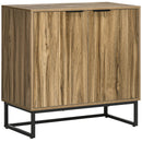 Mobiletto Multiuso 80x40x80 cm in Legno e Metallo Grigio