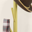 Appendiabiti da Terra 8 Ganci 32x164cm Base in Marmo e Acciaio Oro 