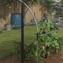 Serra per Piante con Rete a Tunnel 1,2x3x1,5m con Porta a Cerniera Nero