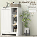 Mobile Bagno Portabiancheria 60x38x86 cm con Cesto Rimovibile Bianco   