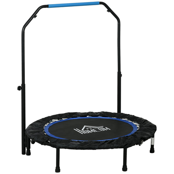 Mini Trampolino Fitness Ø102 cm Regolabile in Altezza Pieghevole con Manubrio Blu prezzo