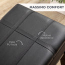 Sgabello per Pianoforte Altezza Regolabile 46-56 cm con Vano Contenitore Nero  