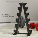 Rastrelliera per Manubri 5 Livelli 35x33x66 cm in Acciaio e Plastica Nero