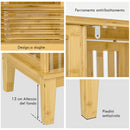 Armadio Aperto 2 Ante Scorrevoli Appendiabiti e Ripiani 145x35x165 cm in Bambù  
