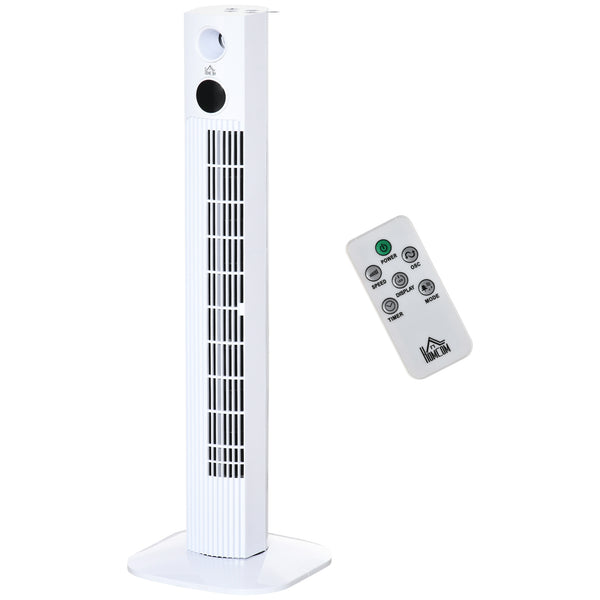 Ventilatore a Torre 45W a 3 Modalità e 3 Velocità con Timer da 12h 31.5x31.5x96 cm in ABS Bianco online