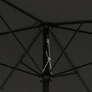 Ombrellone da Giardino Rettangolare 2x3 m Inclinabile con Apertura a Manovella Grigio-9