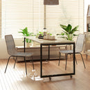 Set 2 Sedie da Pranzo Stile Boho Chic con Schienale Basso 48x55x85 cm Rivestimento in Rattan PE Giallo