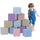 Set 12 Cubi Morbidi per Bambini 20x20x20cm in PU ed EPE Multicolore Chiaro