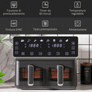 Friggitrice ad Aria 2 Cestelli Indipendenti 4 L Schermo LED Touch Nero   