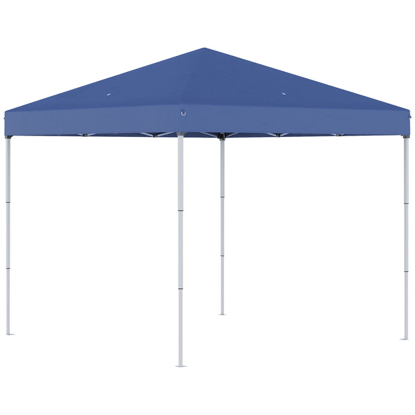 Gazebo Pieghevole da Giardino 2,45x2,45x2,45m in Acciaio e Tessuto Oxford Blu prezzo